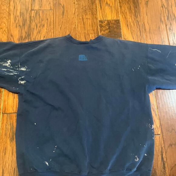 Vintage Hanes The Rock sweatshirt grunge paint markings - Picture 8 of 8
